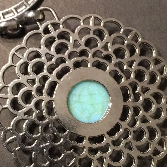 Turquoise and Silver-toned Belt - Picture 4 of 5